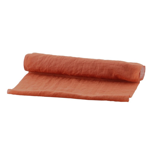 Traves de Mesa en Gasa Naranja Terracota 3m