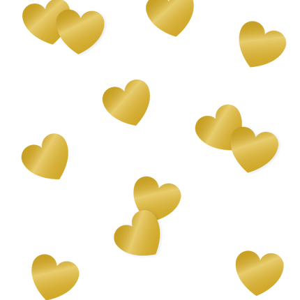 Confeti de Mesa Corazones Oro 14gr