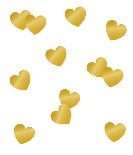 Confeti de Mesa Corazones Oro 14gr
