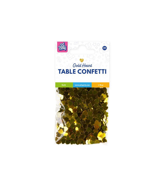 Confeti de Mesa Corazones Oro 14gr