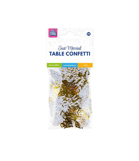 Confeti de Mesa de Boda Oro Blanco 14gr