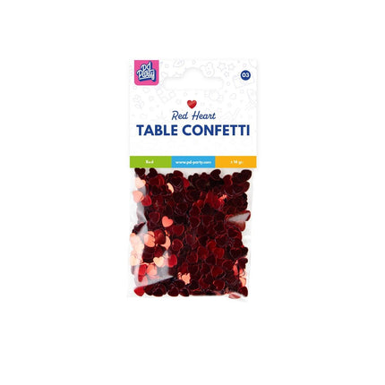 Confeti de Mesa Corazones Rojo 14gr
