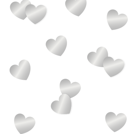 Confeti de Mesa Corazones Plata 14gr