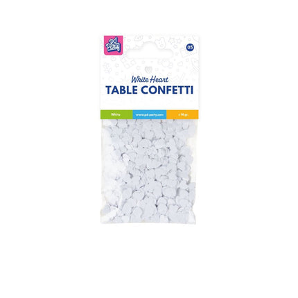 Confeti de Mesa Corazones Blanco 14gr