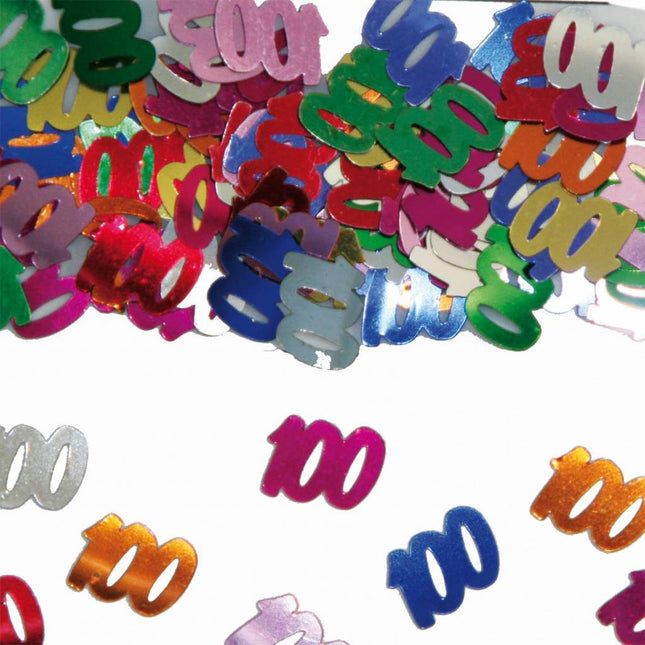 Tafelconfetti 100 Jaar 1cm 600st van Haza Witbaard koop je bij Partywinkel