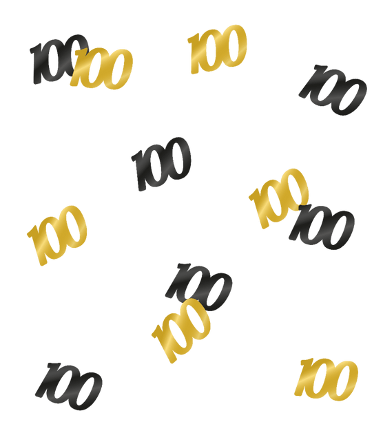 Tafelconfetti 100 Jaar 20gr van Paper Dreams koop je bij Partywinkel