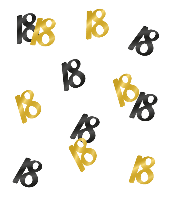 Tafelconfetti 18 Jaar 20gr van Paper Dreams koop je bij Partywinkel