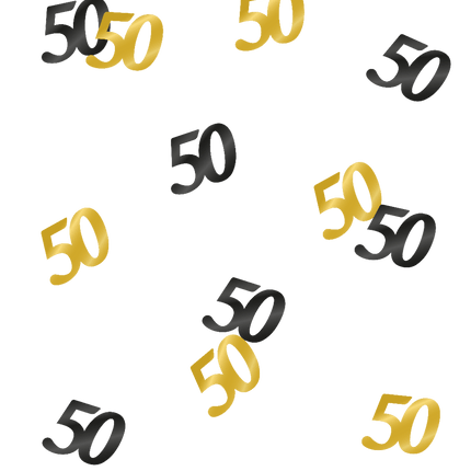Tafelconfetti 50 Jaar 20gr van Paper Dreams koop je bij Partywinkel