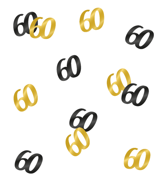 Tafelconfetti 60 Jaar 20gr van Paper Dreams koop je bij Partywinkel