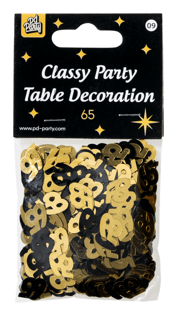 Tafelconfetti 65 Jaar 20gr van Paper Dreams koop je bij Partywinkel
