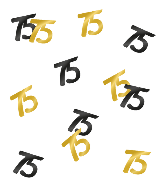 Tafelconfetti 75 Jaar 20gr van Paper Dreams koop je bij Partywinkel