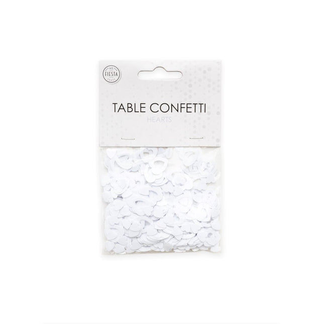 Tafelconfetti Open Hartjes Wit van WeFiesta koop je bij Partywinkel