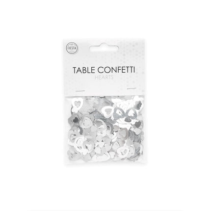 Tafelconfetti Open Hartjes Zilver van WeFiesta koop je bij Partywinkel