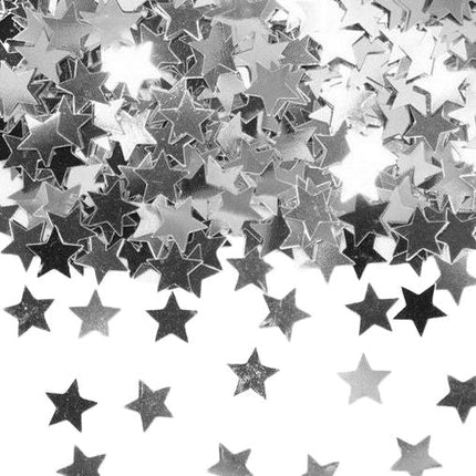 Tafelconfetti Ster Zilver 1cm 600st - Partywinkel - 8711319101051