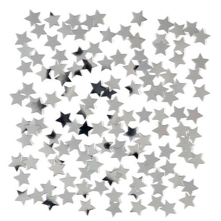 Tafelconfetti Ster Zilver 1cm 600st - Partywinkel - 8711319101051