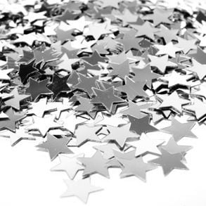 Tafelconfetti Ster Zilver 1cm 600st - Partywinkel - 8711319101051