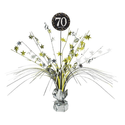 Tafeldecoratie 70 Jaar Happy Birthday 46cm van Riethmueller koop je bij Partywinkel