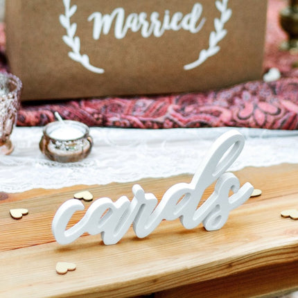 Tafeldecoratie Cards Wit 20cm van Partydeco koop je bij Partywinkel