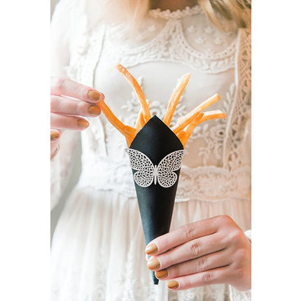 Tafeldecoratie Vlinder Papier Wit 8cm 10st van Partydeco koop je bij Partywinkel