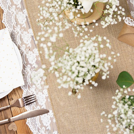 Tafelloper Jute 5m van Partydeco koop je bij Partywinkel