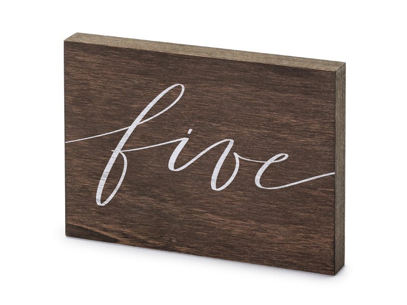 Tafelnummer Five 18cm van Partydeco koop je bij Partywinkel