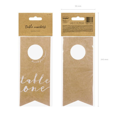 Tafelnummer Fleshangers 18,5cm 10st van Partydeco koop je bij Partywinkel