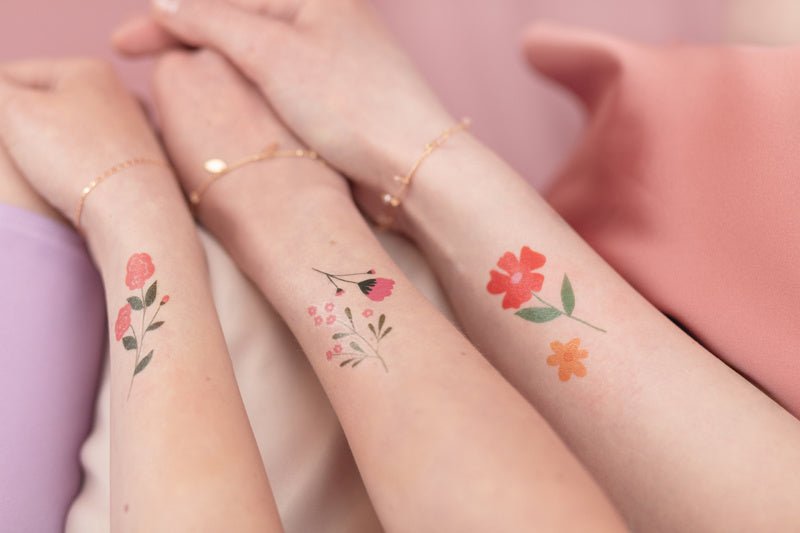 Tattoos Bloemen Mix 19st van Partydeco koop je bij Partywinkel