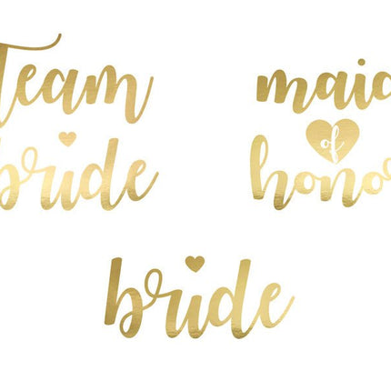 Tattoos Vrijgezellenfeest Goud 13st van Partydeco koop je bij Partywinkel