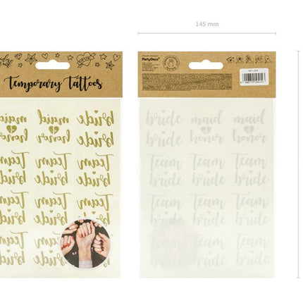 Tattoos Vrijgezellenfeest Goud 13st van Partydeco koop je bij Partywinkel