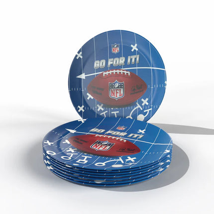 Carteles de la NFL, azul y rojo, 23 cm, 6 unidades