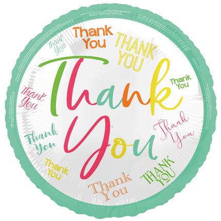 Thank You Helium Ballon Gekleurd 45cm van Unique koop je bij Partywinkel