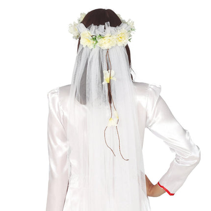 Tiara Bloemen Sluier van Fiestas Guirca koop je bij Partywinkel