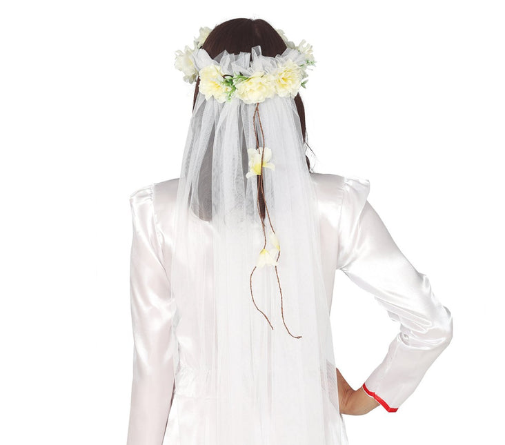 Tiara Bloemen Sluier van Fiestas Guirca koop je bij Partywinkel