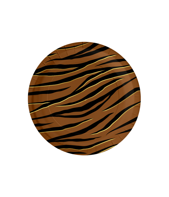 Tijger Borden 23cm 8st van Paper Dreams koop je bij Partywinkel