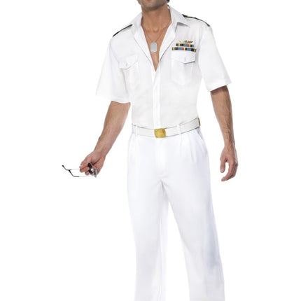 Top Gun Captain Kostuum, Wit van Smiffys koop je bij Partywinkel