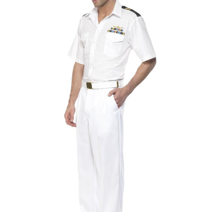Top Gun Captain Kostuum, Wit van Smiffys koop je bij Partywinkel