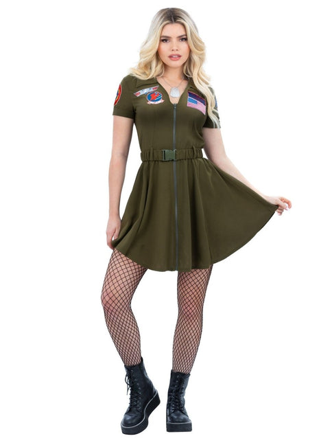 Top Gun Dames A - Lijn Jurk van Smiffys koop je bij Partywinkel