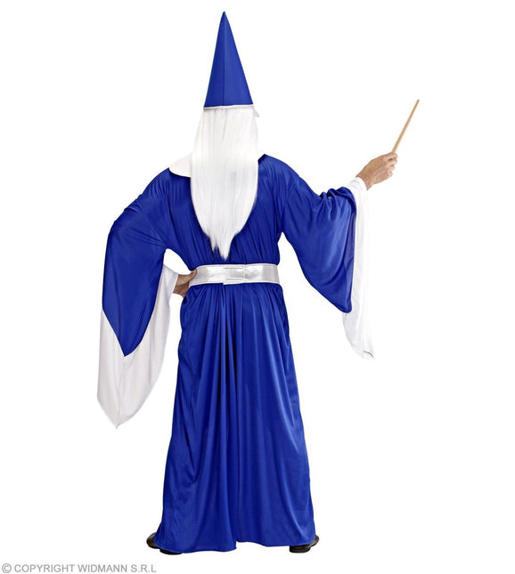 Tovenaar Kostuum Blauw Wit Heren - Partywinkel - 8003558351015