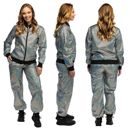 Trainingspak Disco diamond babe zilver van Boland koop je bij Partywinkel