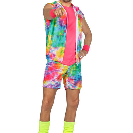 Trainingspak Fout Heren Aerobic Kort Neon van Wilbers & Wilbers koop je bij Partywinkel
