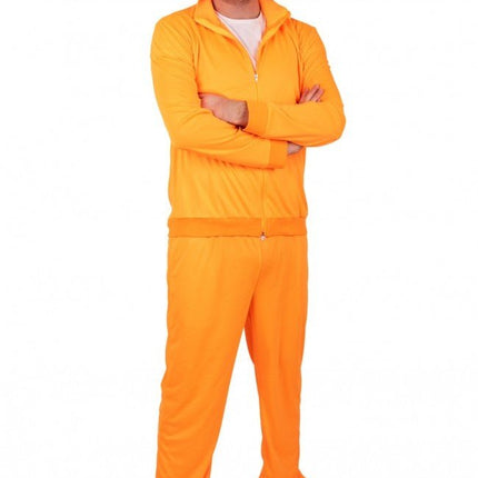 Trainingspak Heren Neon Oranje van PartyXplosion koop je bij Partywinkel