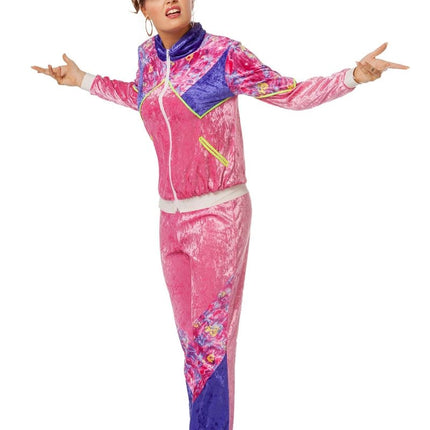 Trainingspak Jaren 80 Fluweel Dames van Wilbers & Wilbers koop je bij Partywinkel