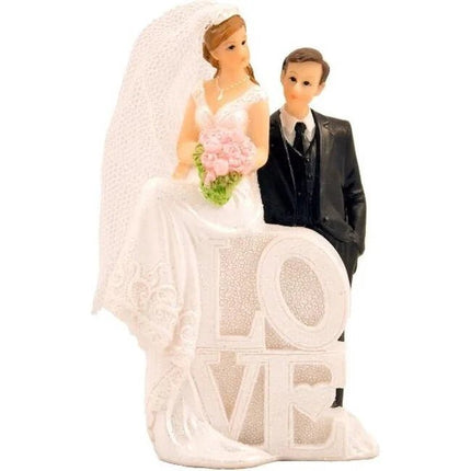 Trouwfiguurtje LOVE koppel van Folat koop je bij Partywinkel