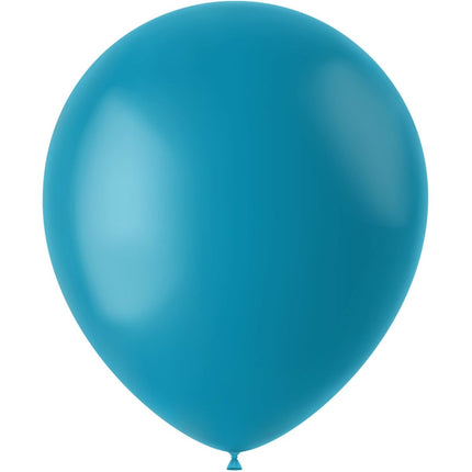 Turquoise Ballonnen Calm Turquoise 33cm 10st van Folat koop je bij Partywinkel