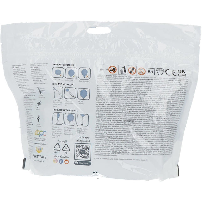 Turquoise Ballonnen Calm Turquoise 33cm 50st van Folat koop je bij Partywinkel