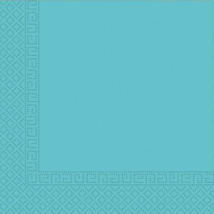 Turquoise Servetten 3 Laags 33cm 20st van Procos koop je bij Partywinkel