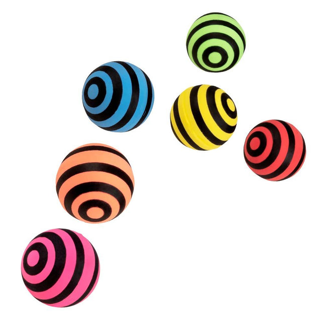 Uitdeelcadeautjes Stuiterballen Gestreept 3cm 6st van Boland koop je bij Partywinkel