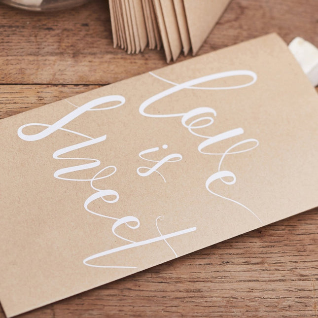 Uitdeelzakjes Love 20cm 20st van Ginger Ray koop je bij Partywinkel