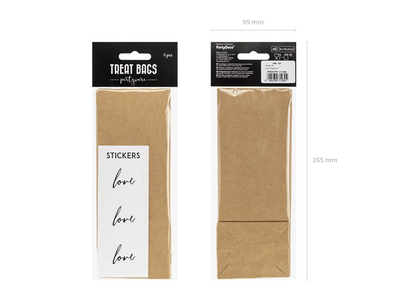 Uitdeelzakjes Love 6st van Partydeco koop je bij Partywinkel