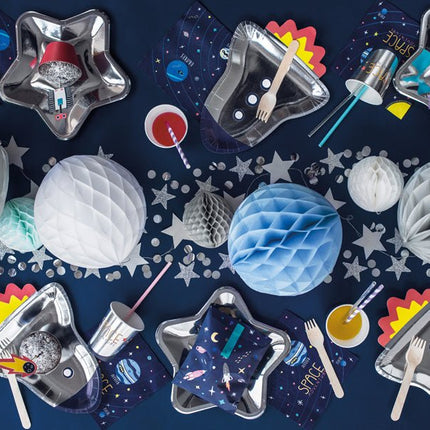 Uitdeelzakjes Space 14cm 6st van Partydeco koop je bij Partywinkel